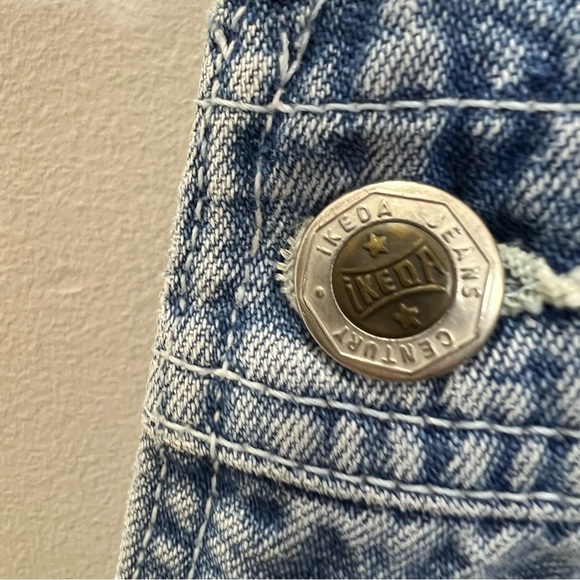 Vintage IKEDA 1910 100% cotton denim overalls M - Picture 8 of 14